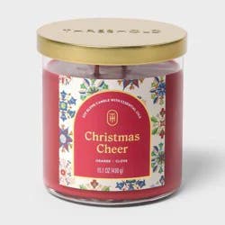 2 Wick Lidded Christmas Cheer Jar Candle 15.1oz - Threshold™