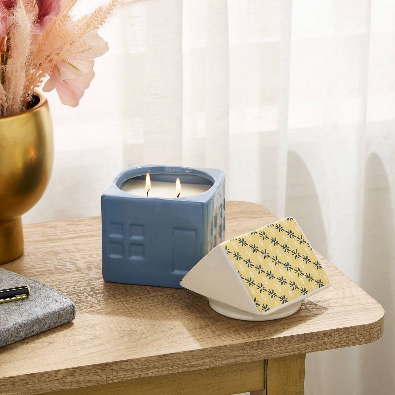 slide 2 of 3, 2 Wick Ceramic Lidded Cashmere Vanilla House Candle 14oz - Threshold™, 14 oz