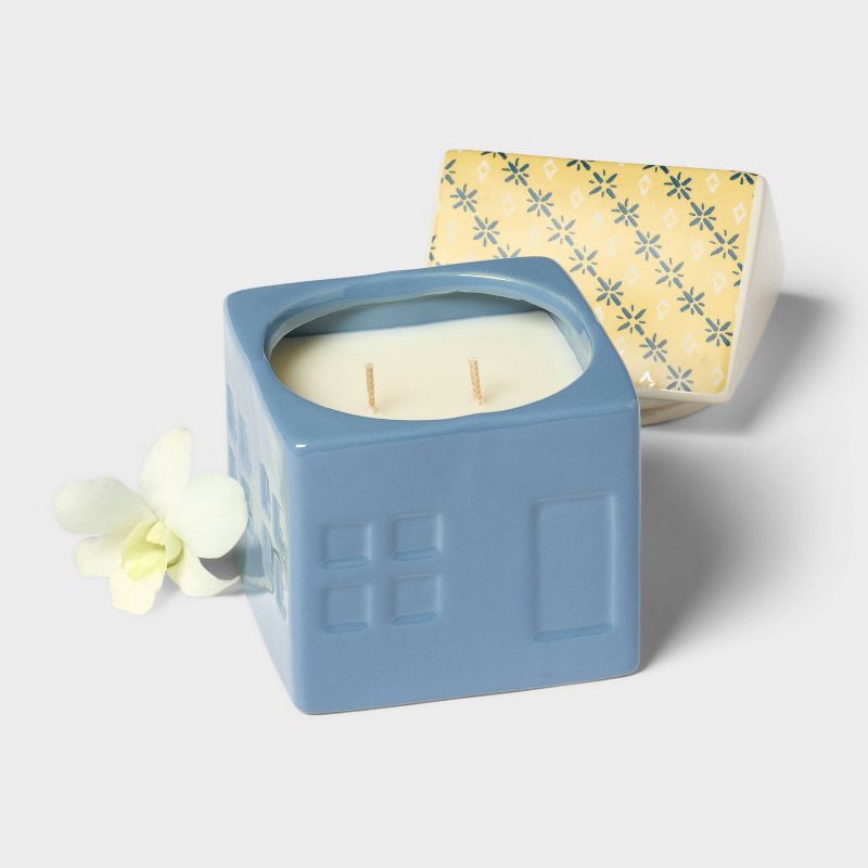 slide 3 of 3, 2 Wick Ceramic Lidded Cashmere Vanilla House Candle 14oz - Threshold™, 14 oz