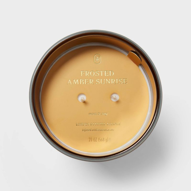 slide 4 of 4, 20oz Jar Candle Frosted Amber Sunrise - Threshold™, 20 oz