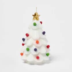 Snow Covered Gumdrop Holiday Tree Wax Figural Candle - Threshold™