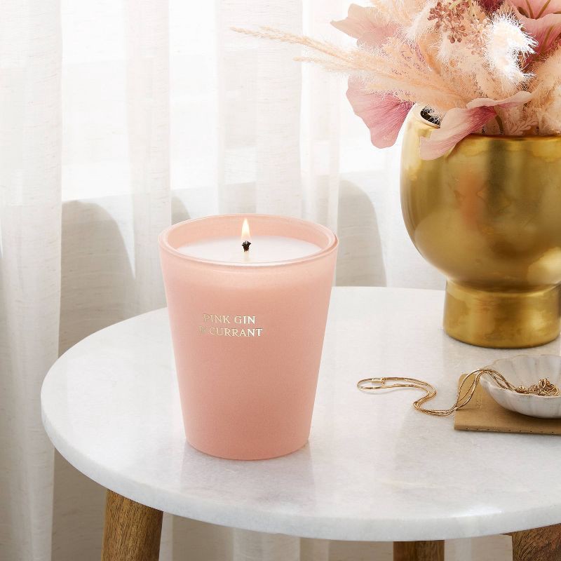 slide 2 of 4, Velvet Pink Gin and Currant Jar Candle 12.6oz - Threshold™, 12.6 oz