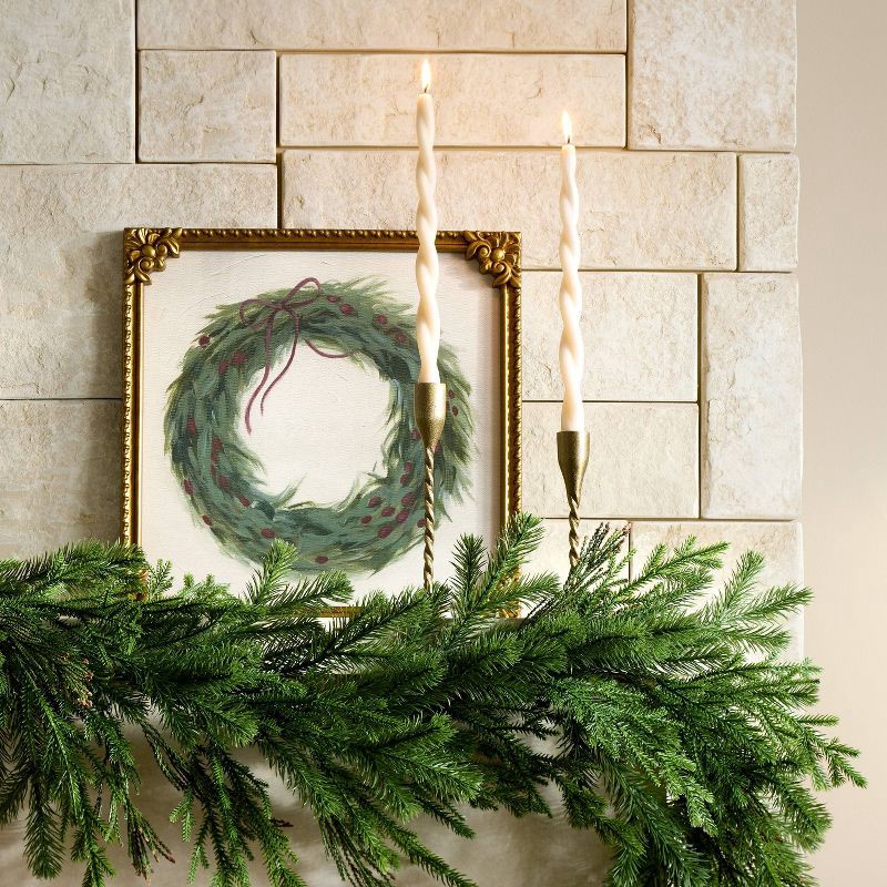 slide 2 of 3, Threshold designed w/Studio McGee 4pk Twisted Taper Candle Set Cream - Threshold™ designed with Studio McGee, 4 ct