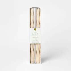 Threshold designed w/Studio McGee 4pk Twisted Taper Candle Set Cream - Threshold™ designed with Studio McGee