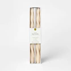 Threshold designed w/Studio McGee 4pk Twisted Taper Candle Set Cream - Threshold™ designed with Studio McGee