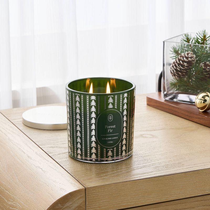 slide 2 of 3, 2 Wick Lidded Forest Fir Jar Candle 12oz - Threshold™, 12 oz