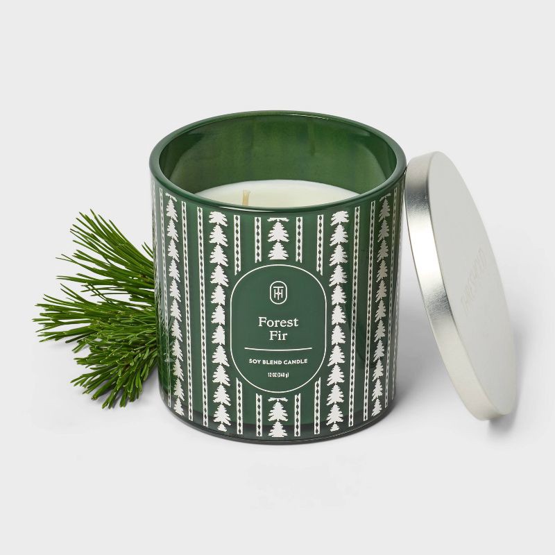 slide 3 of 3, 2 Wick Lidded Forest Fir Jar Candle 12oz - Threshold™, 12 oz