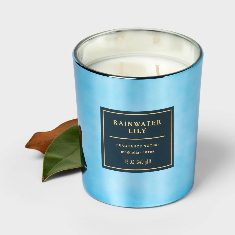 slide 3 of 4, Rainwater Lily Jar Candle 12oz - Threshold™, 12 oz