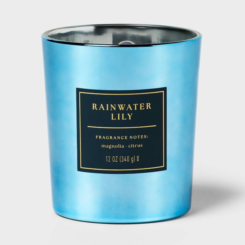 slide 1 of 4, Rainwater Lily Jar Candle 12oz - Threshold™, 12 oz