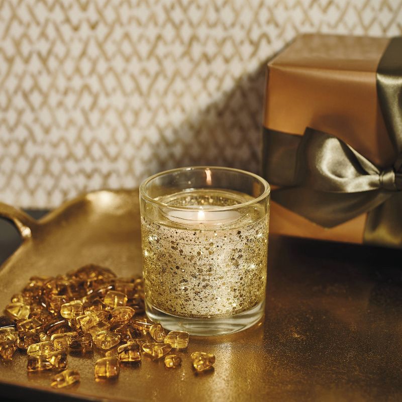 slide 2 of 4, Gel LED Holiday Hearth Jar Candle 2.5oz - Threshold™, 2.5 oz