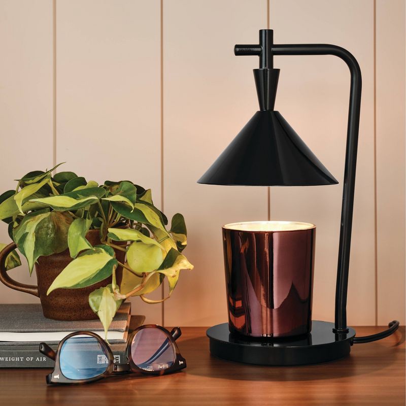 slide 2 of 3, Candle Lamp Warm Black Tri Shade - Threshold™, 1 ct