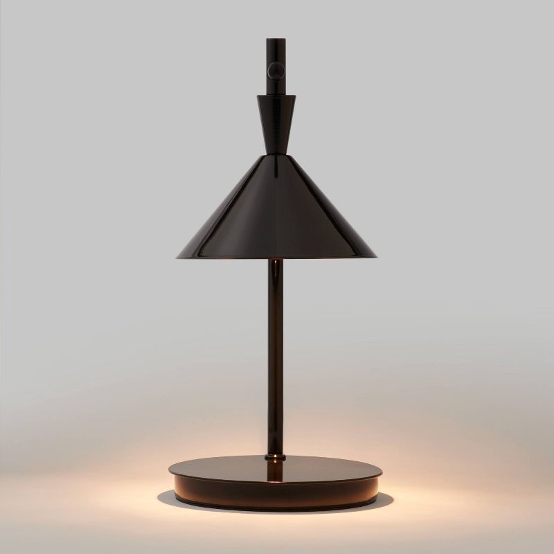 slide 3 of 3, Candle Lamp Warm Black Tri Shade - Threshold™, 1 ct