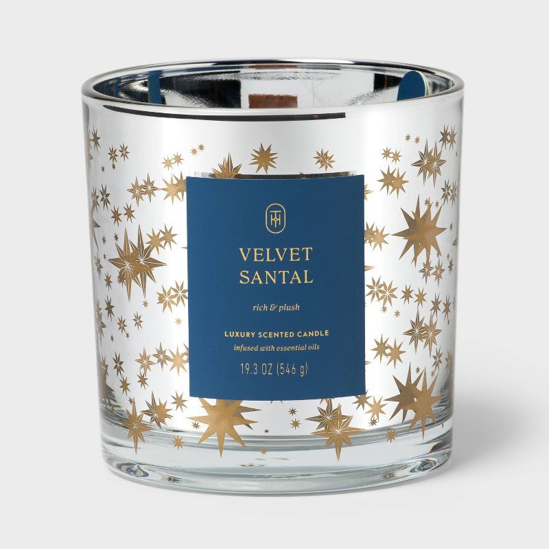 slide 1 of 4, Wooden Wick Velvet Santal Jar Candle 19.3oz- Threshold™, 19.3 oz