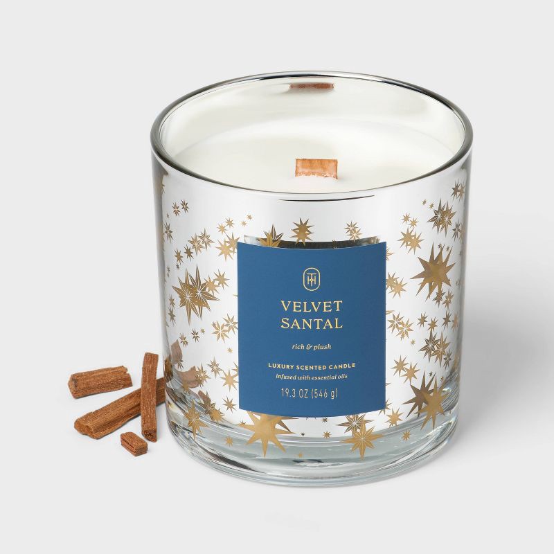 slide 3 of 4, Wooden Wick Velvet Santal Jar Candle 19.3oz- Threshold™, 19.3 oz