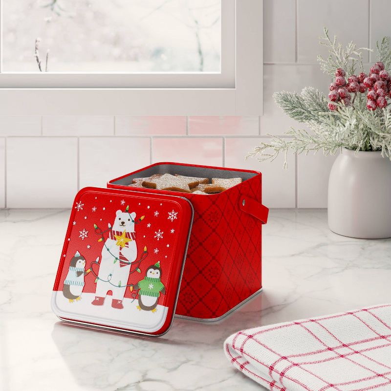 slide 2 of 3, Christmas Penguin/Bear Tin Gift Box - Wondershop™, 1 ct