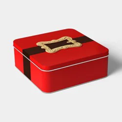 Christmas Santa Belt Tin Gift Box- Wondershop™
