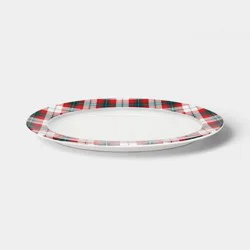 Large Plaid Serving Platter - Threshold™