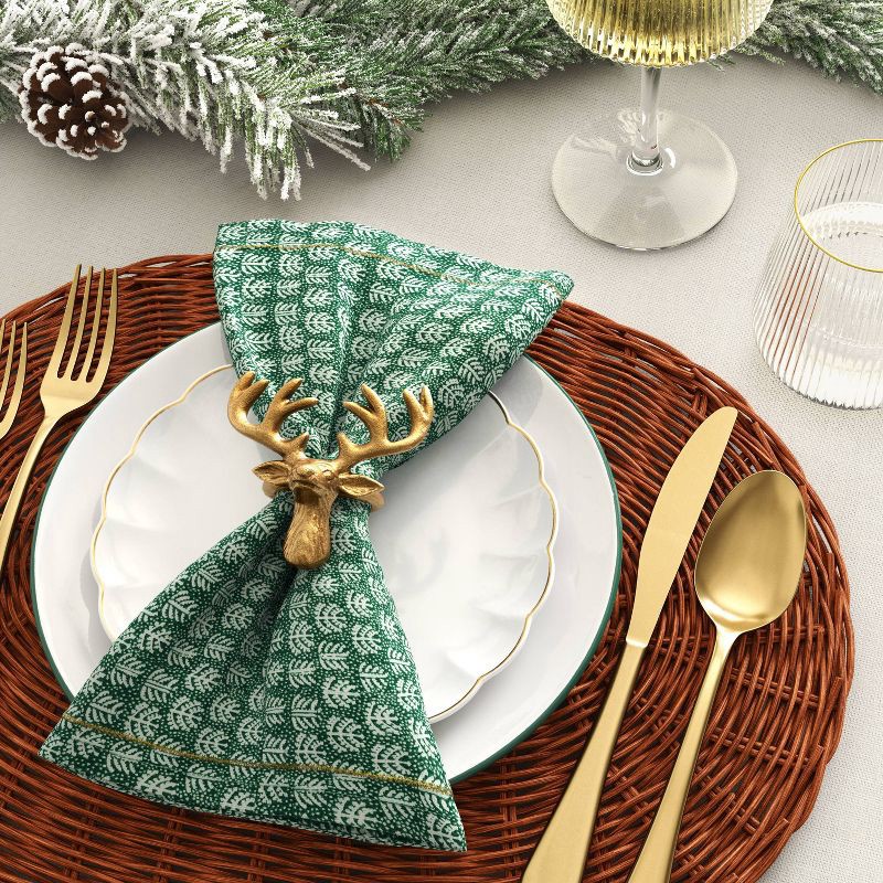 slide 2 of 3, 2pk Trees Napkins Green - Threshold™, 2 ct