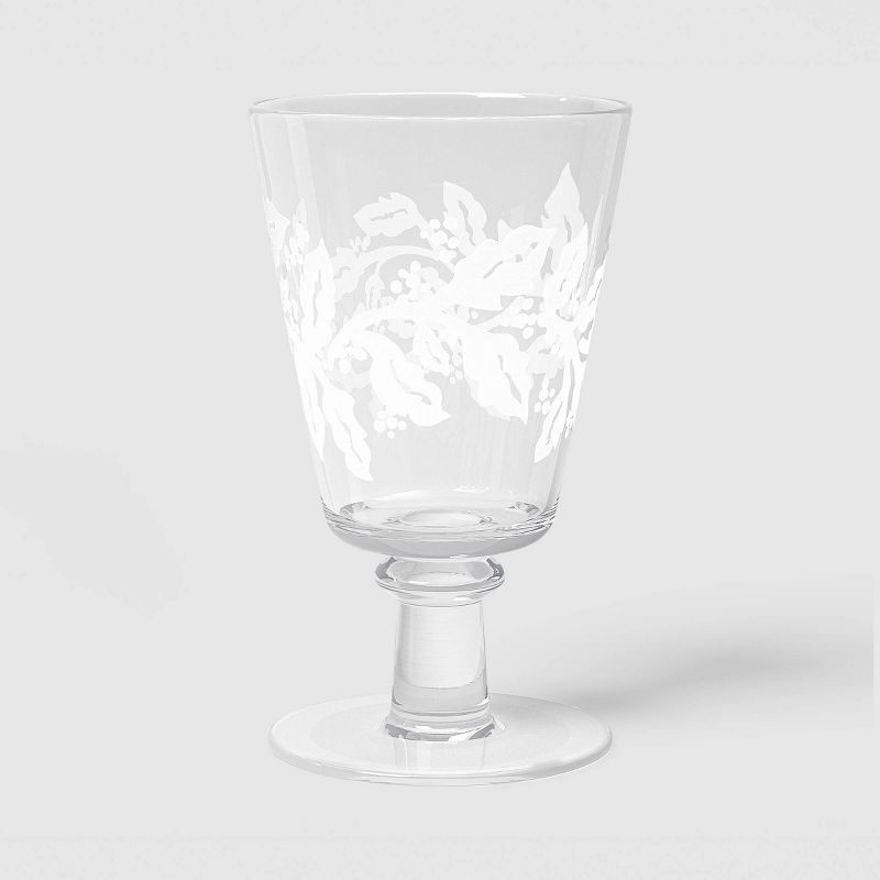 slide 1 of 3, 11.1 fl oz Holly Berry Wine Glass - Threshold™, 11.1 fl oz
