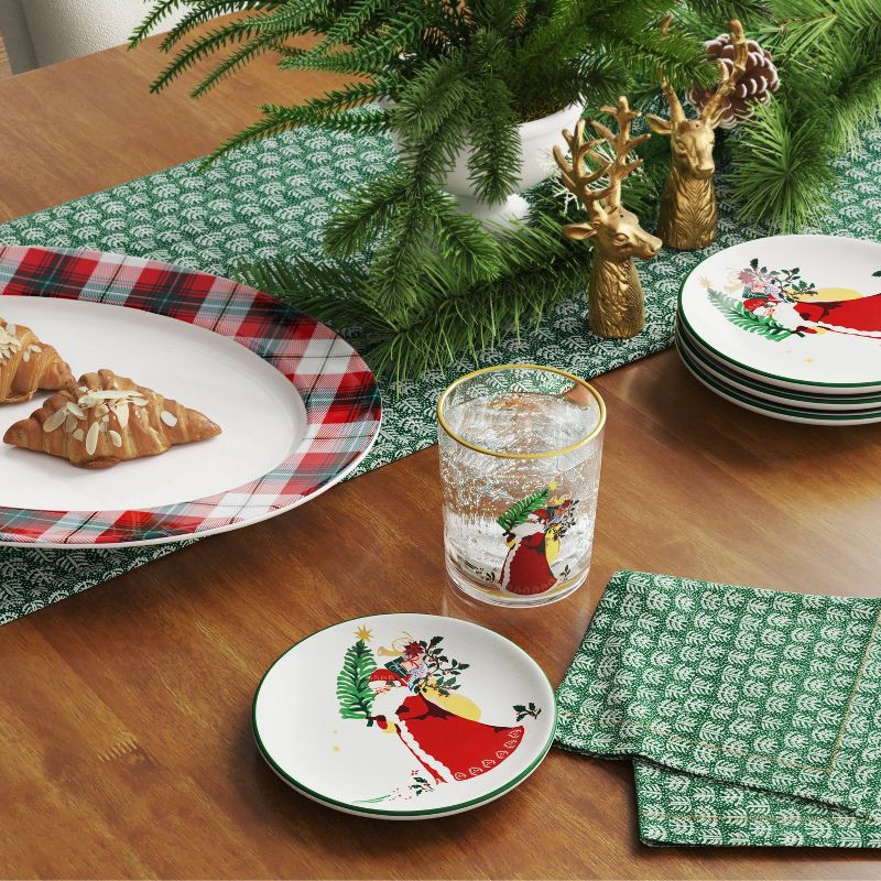 slide 2 of 3, 6" Stoneware Santa Appetizer Plate - Threshold™, 1 ct