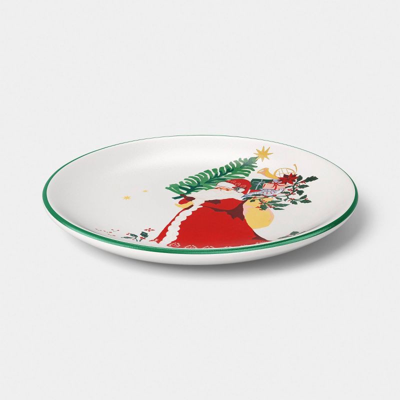 slide 3 of 3, 6" Stoneware Santa Appetizer Plate - Threshold™, 1 ct