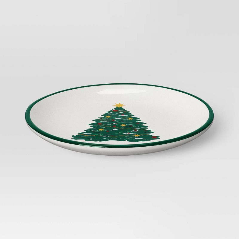 slide 1 of 3, 6" Stoneware Tree Appetizer Plate - Threshold™, 1 ct
