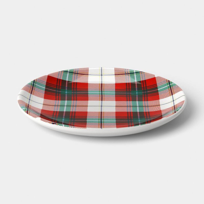 slide 3 of 3, 6" Stoneware Plaid Appetizer Plate - Threshold™, 1 ct