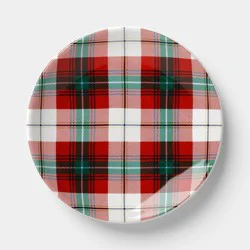 6" Stoneware Plaid Appetizer Plate - Threshold™