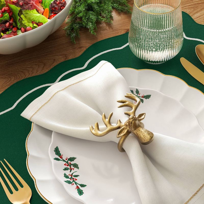 slide 2 of 4, 2pk Deer Napkin Rings - Threshold™, 2 ct