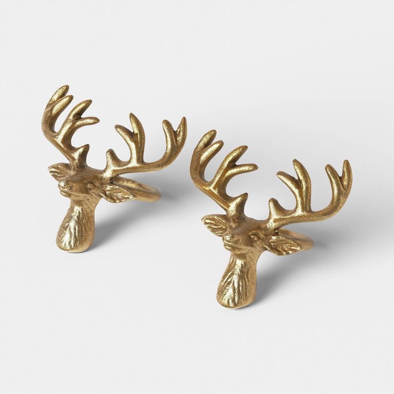 slide 1 of 4, 2pk Deer Napkin Rings - Threshold™, 2 ct