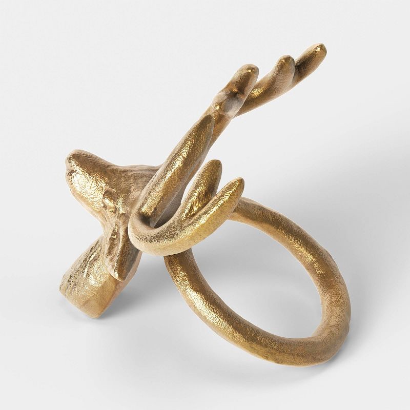 slide 4 of 4, 2pk Deer Napkin Rings - Threshold™, 2 ct