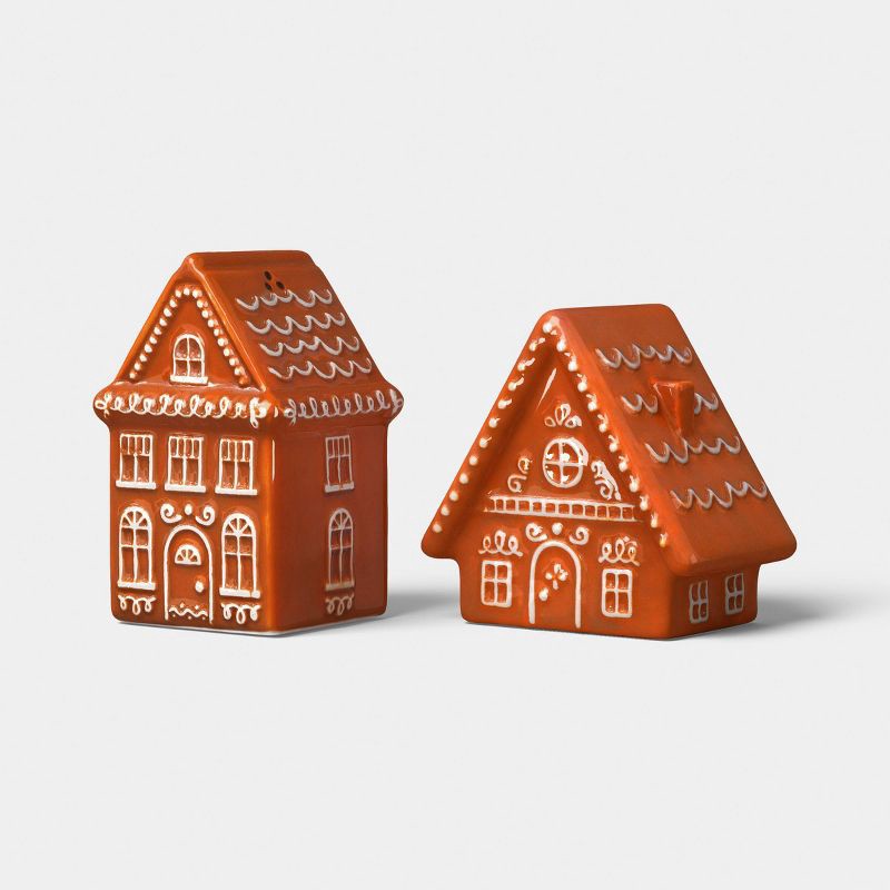 slide 3 of 4, Christmas Gingerbread House Stoneware Pepper and Salt Shaker - Wondershop™, 1 ct