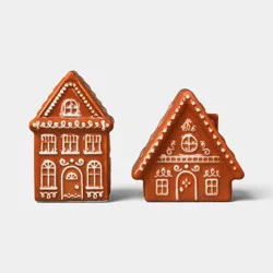 Christmas Gingerbread House Stoneware Pepper and Salt Shaker - Wondershop™
