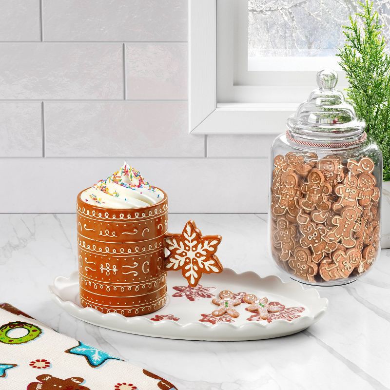 slide 2 of 4, Christmas Cookies for Santa Stoneware Serving Platter with Mug Set - Wondershop™, 1 ct