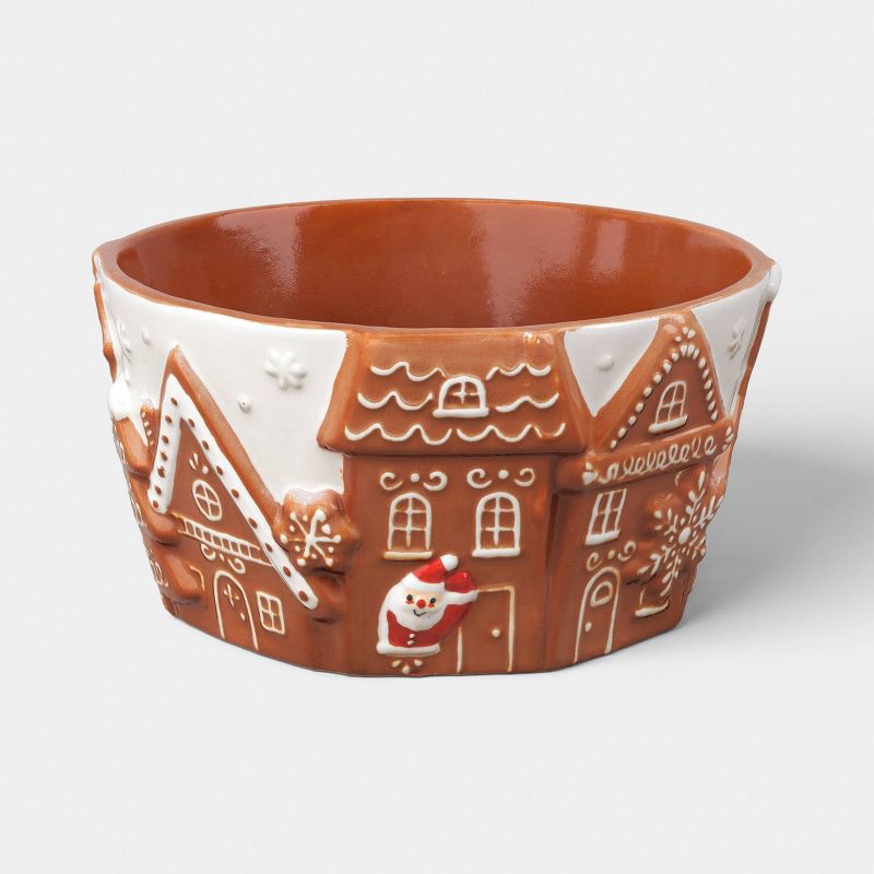 slide 1 of 3, Christmas Gingerbread House Stoneware Candy Bowl - Wondershop™, 1 ct