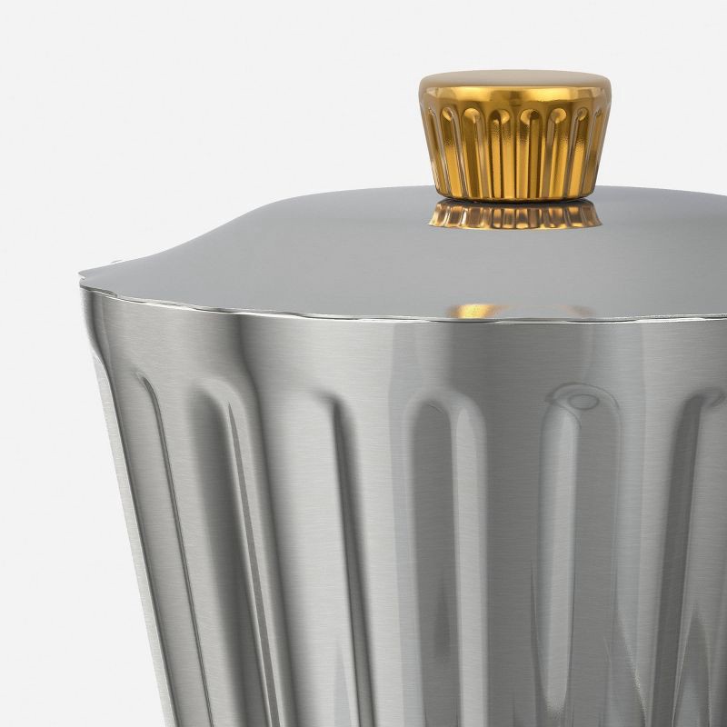 slide 4 of 4, Stainless Steel Ice Bucket with Lid and Tong - Threshold™, 1 ct