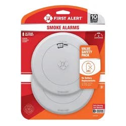 First Alert Precision Detection Interconnect Hardwired Smoke Alarm with 10-Year Battery Backup