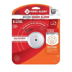 First Alert 8E Photo Micro Smoke Detector 10 Year Battery