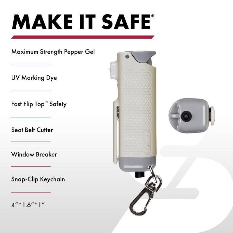 slide 2 of 7, Sabre Safe Escape 3-in-1 Pepper Gel with Seatbelt Cutter and Window Breaker Cream, 1 ct