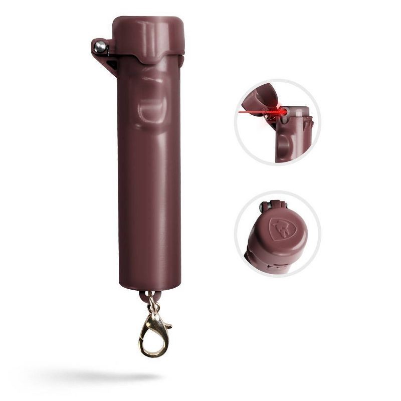 slide 2 of 8, Guard Dog Security Packin Heat Pepper Spray Burgundy, 1 ct