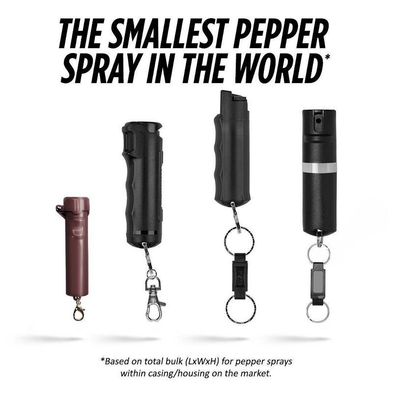 slide 4 of 8, Guard Dog Security Packin Heat Pepper Spray Burgundy, 1 ct