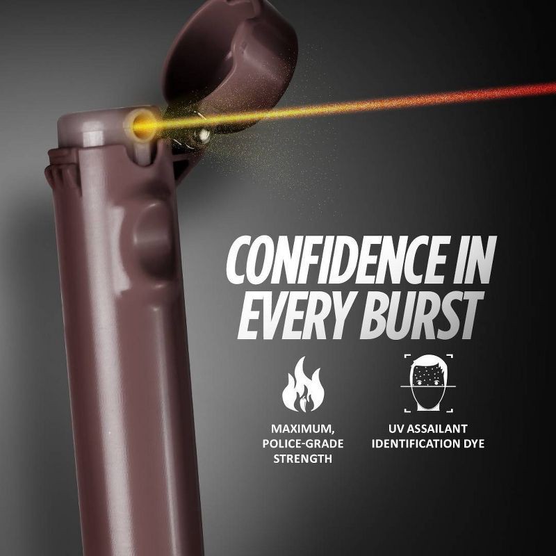 slide 5 of 8, Guard Dog Security Packin Heat Pepper Spray Burgundy, 1 ct