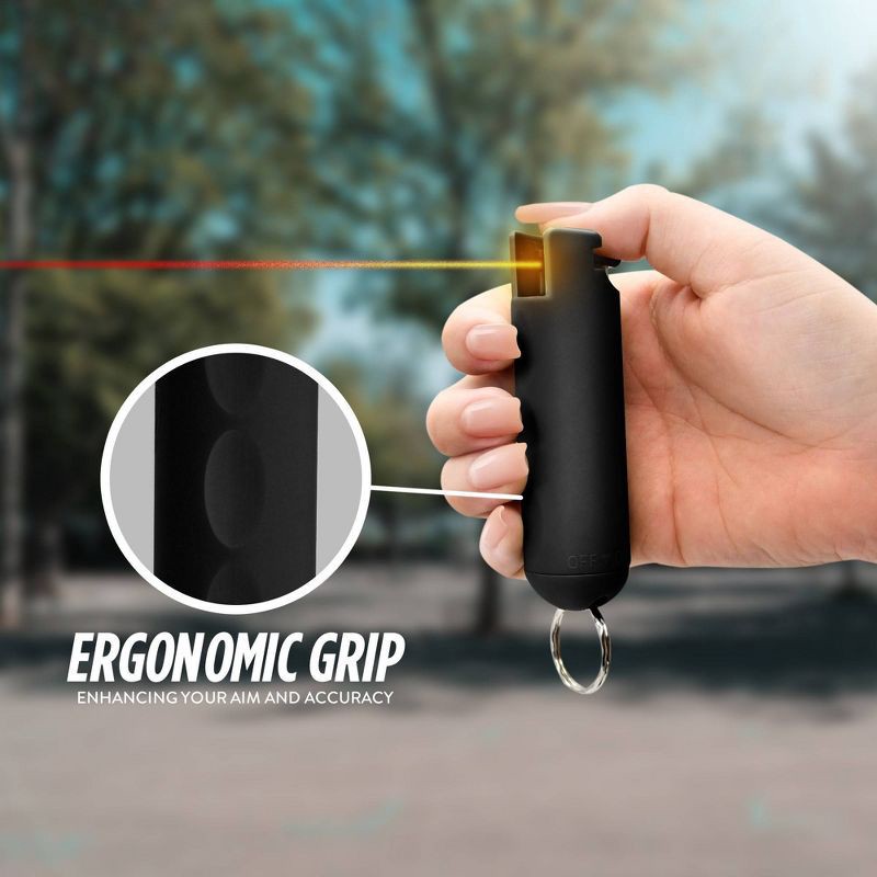 slide 3 of 7, Guard Dog Security Snapshot Pepper Spray with Finger Grip Black, 1 ct