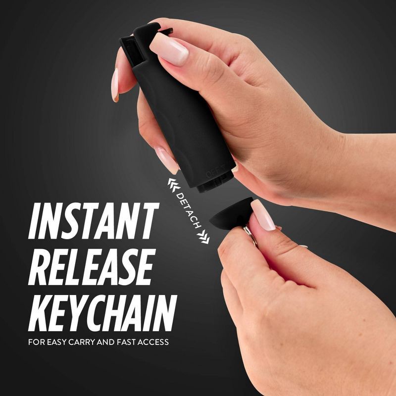 slide 4 of 7, Guard Dog Security Snapshot Pepper Spray with Finger Grip Black, 1 ct