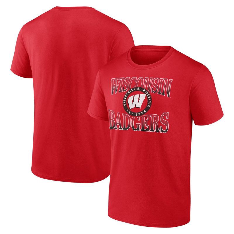slide 3 of 3, NCAA Wisconsin Badgers Men's Bi-Blend T-Shirt - XL, 1 ct