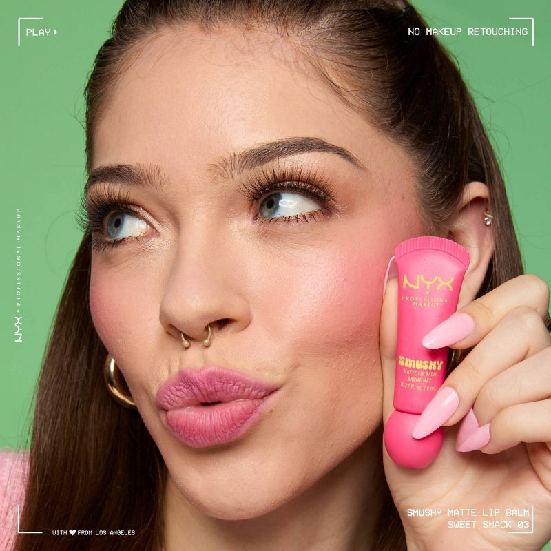 slide 6 of 9, NYX Professional Makeup Smushy Soft Matte Tinted Lip Balm - Sweet Smack - 0.27 fl oz, 0.27 fl oz