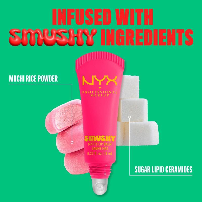 slide 7 of 9, NYX Professional Makeup Smushy Soft Matte Tinted Lip Balm - Sweet Smack - 0.27 fl oz, 0.27 fl oz