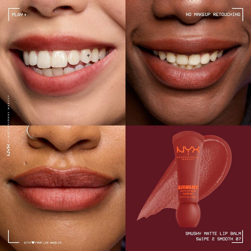 slide 3 of 9, NYX Professional Makeup Smushy Soft Matte Tinted Lip Balm - Swipe 2 Smooth - 0.27 fl oz, 0.27 fl oz