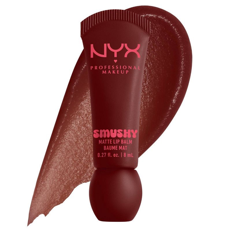 slide 1 of 9, NYX Professional Makeup Smushy Soft Matte Tinted Lip Balm - Smudge Fudge - 0.27 fl oz, 0.27 fl oz