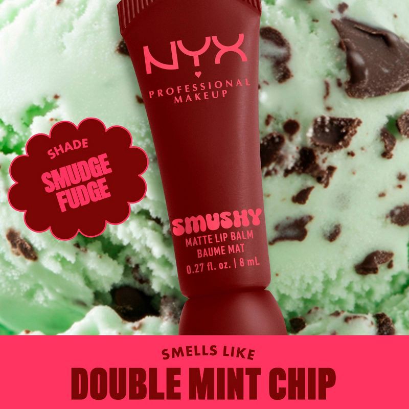 slide 5 of 9, NYX Professional Makeup Smushy Soft Matte Tinted Lip Balm - Smudge Fudge - 0.27 fl oz, 0.27 fl oz